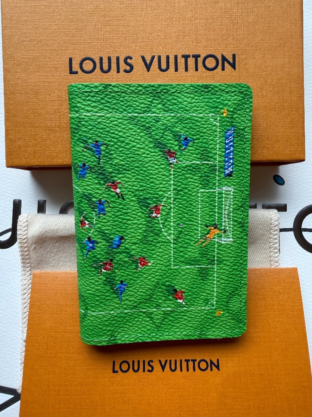 NEW Louis Vuitton Soccer Pocket Organizer Green